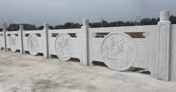 聊城芝麻白河道栏杆 石材栏杆