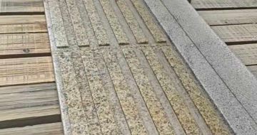 聊城黄金麻盲道石 盲条