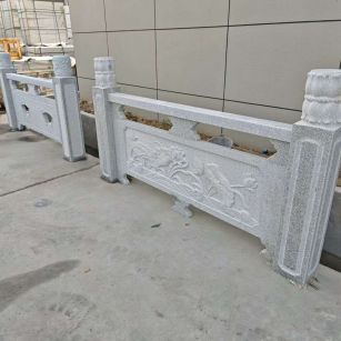 聊城芝麻白河道栏杆 石材栏杆