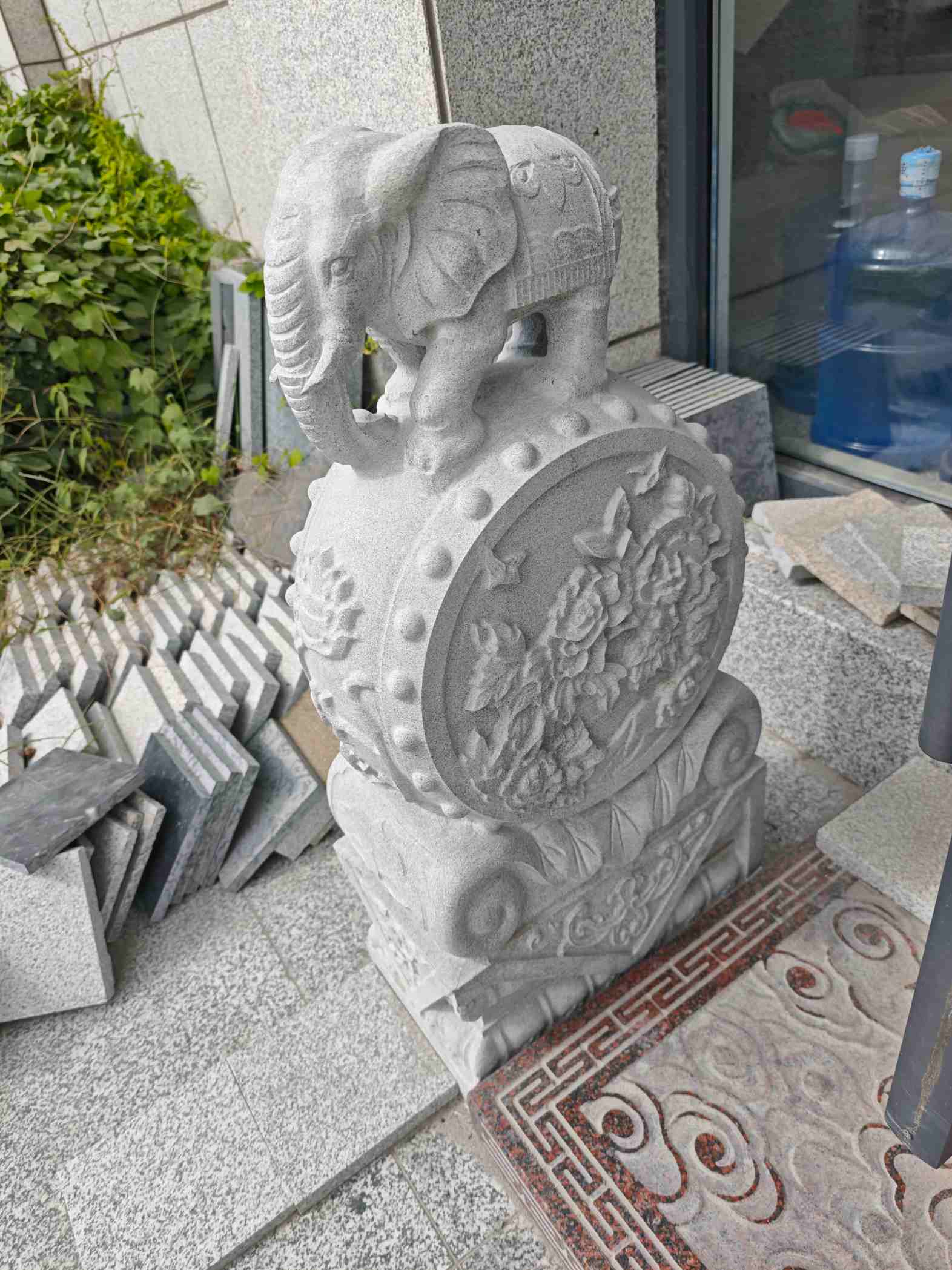 聊城芝麻白抱鼓石 庭院抱鼓石