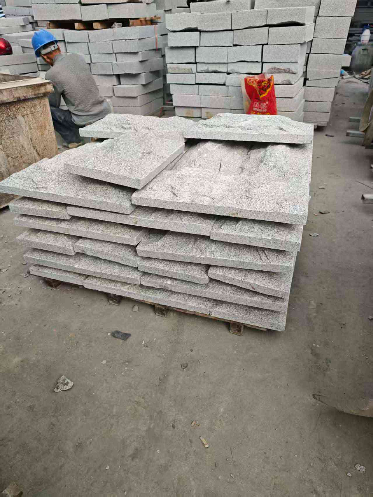 聊城芝麻白蘑菇石，自然面